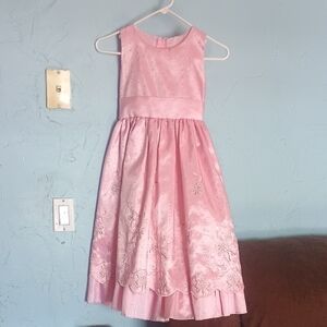 Elegant Pink Sleeveless Kids Dress